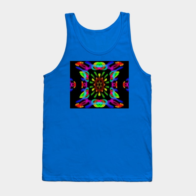 Neon Rainbow - Butterfly Medallion Tank Top by Boogie 72